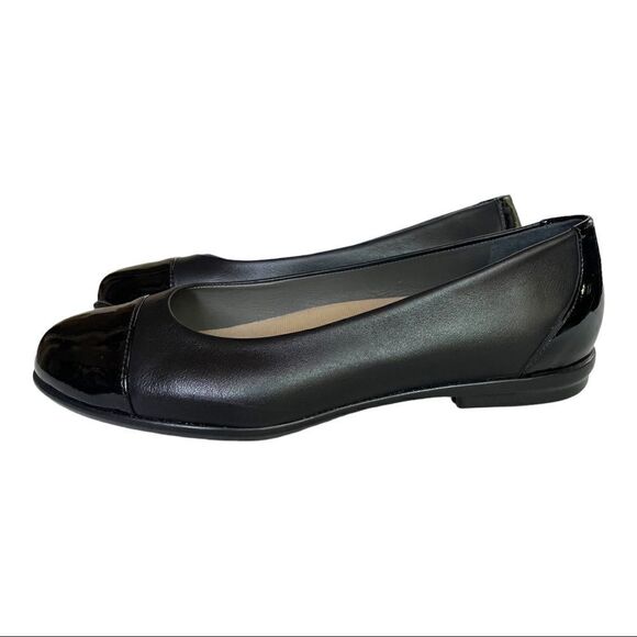 New SAS Scenic Ballet Flat Black Patent Leather Loafer Arch Support Women 8.5 - Picture 6 of 10